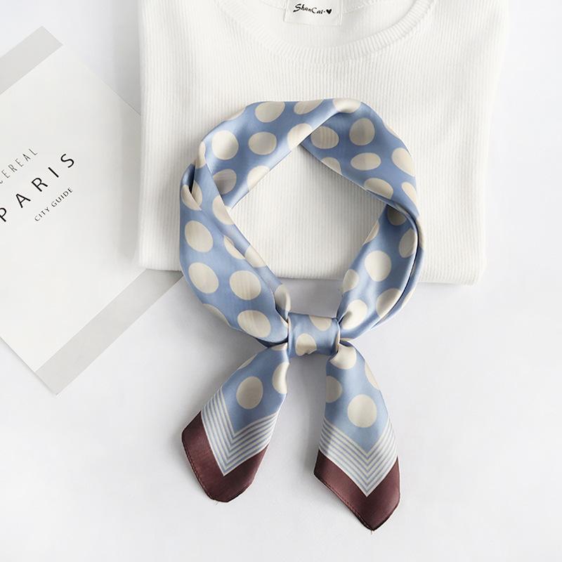 70cm Fashion Bandana Hair Scarf For Women Paisley Print Kerchief Silk Satin Head Scarfs Square Shawl Wraps Neck Scarves For Lady