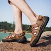 Summer Men's Large Size Sandals Fashion Roman Sandals Handmade Mesh Casual Shoes Platform Outdoor Men's Beach Sandals