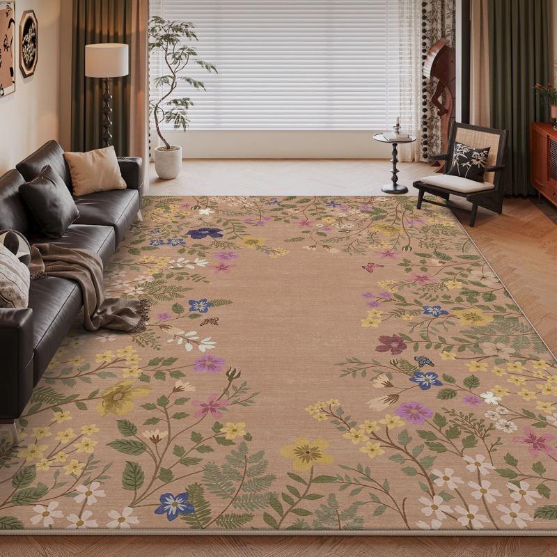 European Retro Style Large Area Carpet Living Room Sofa Bedroom Rug Bedside Blanket Anti Slip Dirt Resistant Blanket Beautiful
