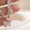 Sweet Butterfly Pendant Bracelet Light Luxury Simple Bracelet Fashionable Beaded Bracelet  Gifts