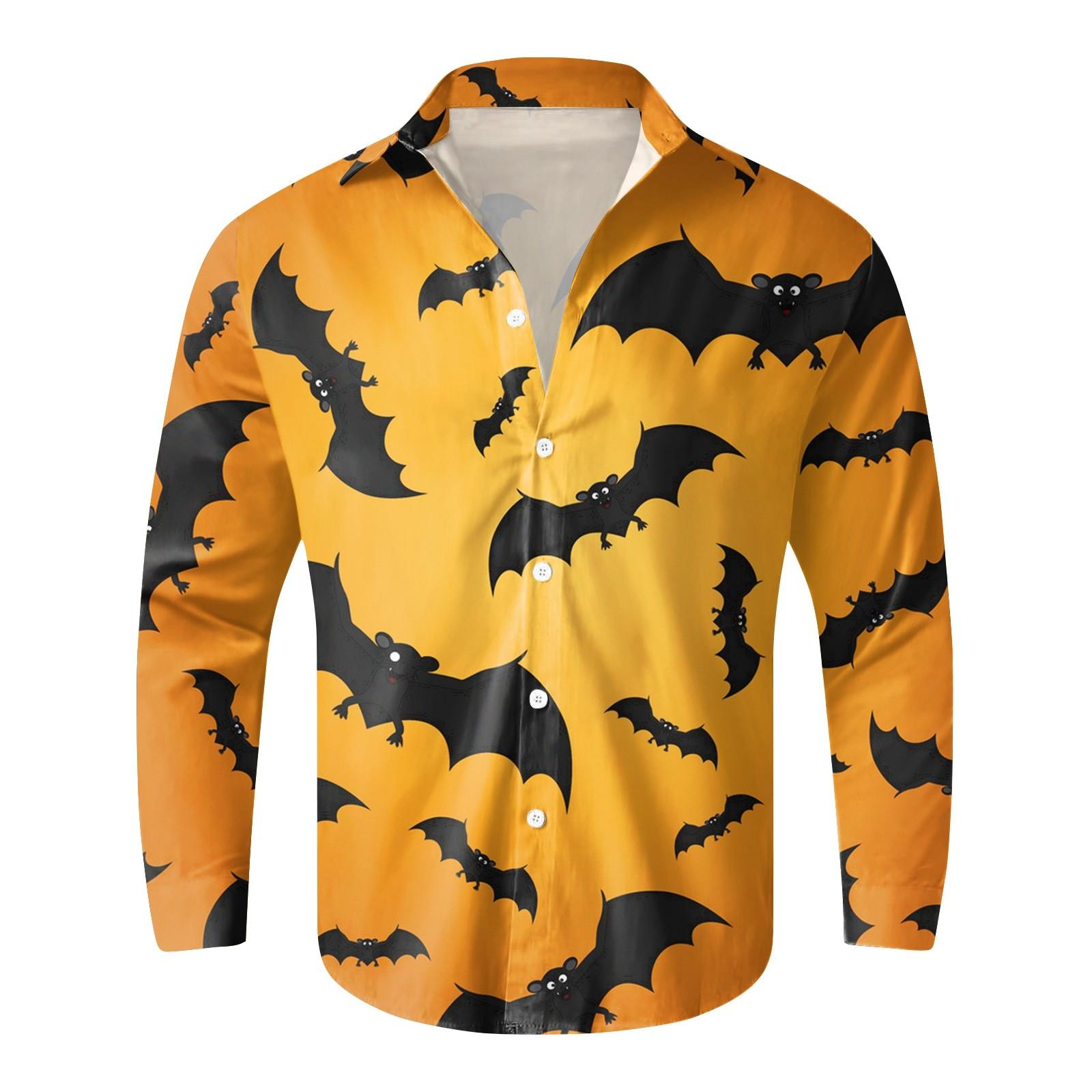 Мужские рубашки с длинными рукавами и пуговицами на Хэллоуин — фото 3