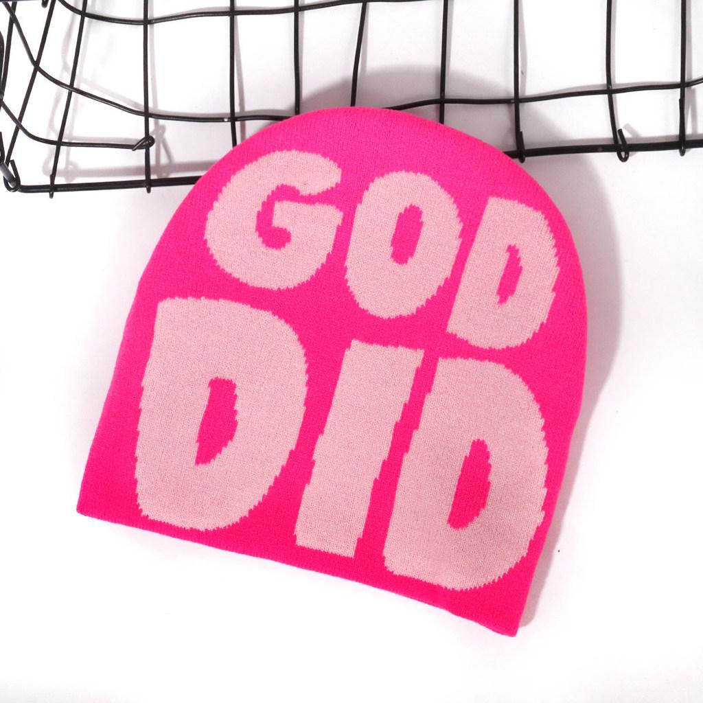 Fashion Pattern Letter Women Casual Warm Knitted Hat For Autumn And Winter