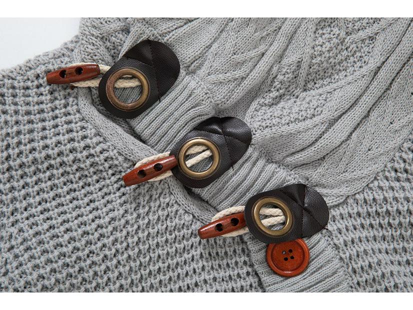Abrigo Cárdigan de Punto Grueso Abotonado Estilo Europeo para Hombre
