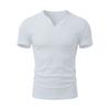 Herren V-Ausschnitt T-Shirt mit kurzen Ärmeln für Freizeitkleidung