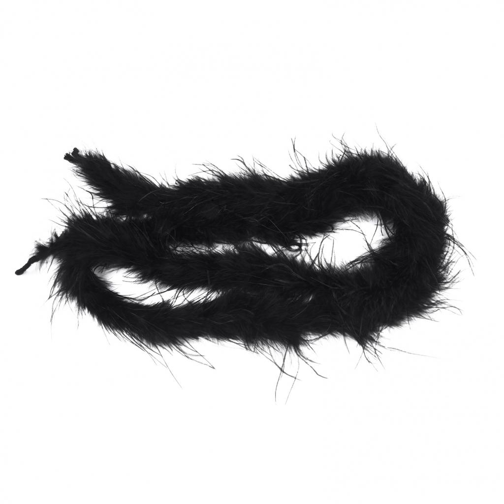 Feather Trim Scarf Add Glamour to Your Outfit with 2M Ostrich Feathers