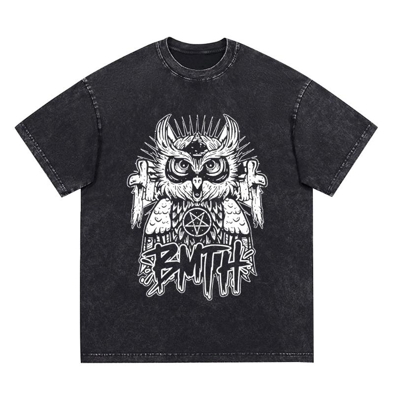 

Альбом Графическая Ретро Принтованная Выстиранная Футболка Женская Каваи Харадзюку Повседневная Оверсайз Модная Футболка с Коротким Рукавом Выстиранная Футболка 3XL