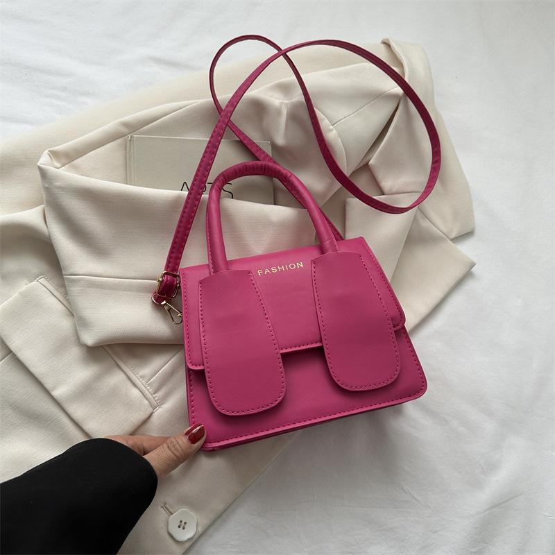 Casual Simple Portable Small Square Bag 2025 Summer New Fashion Fashion Messenger Bag This Year Popular Solid Color Women's Bag