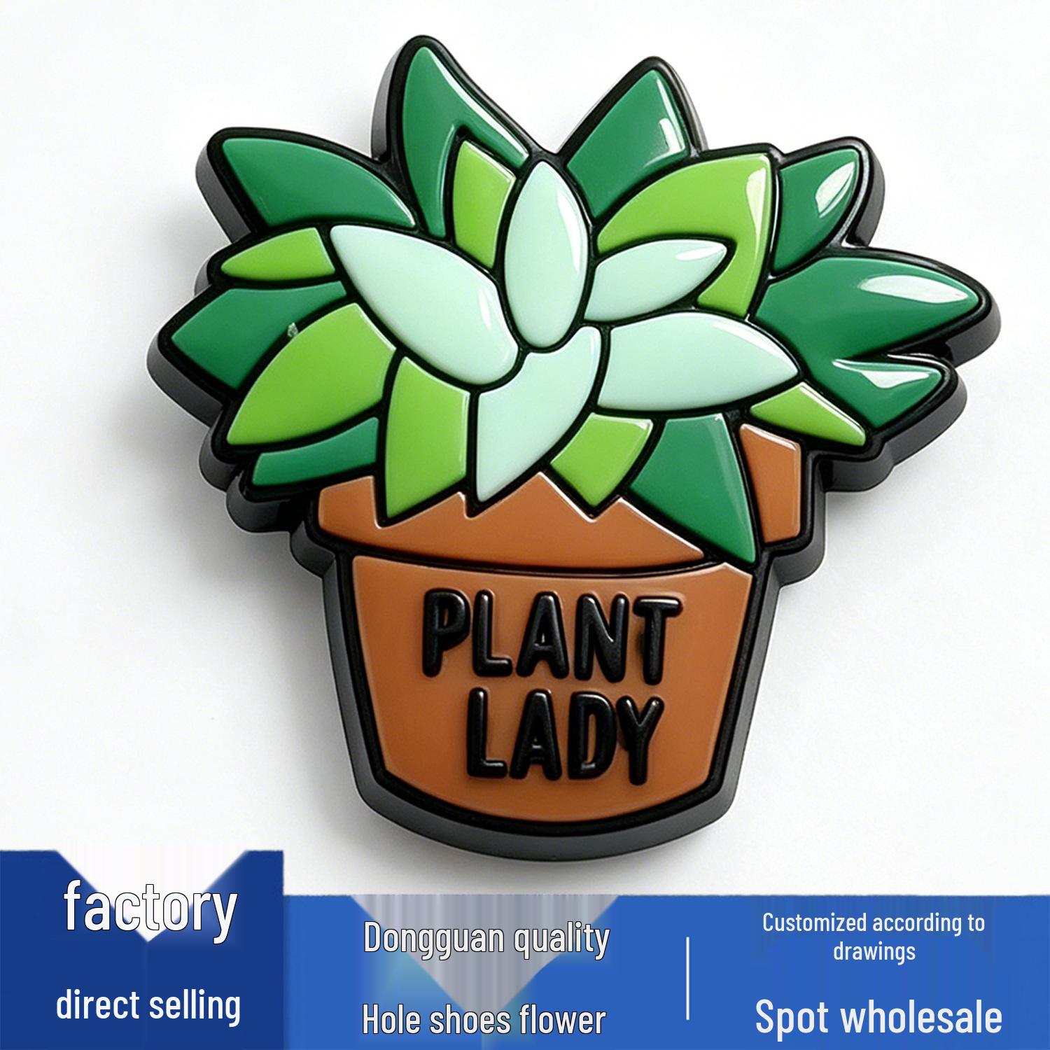 Floral PVC Shoe Charms: Cute & Versatile Plant Series Decorations