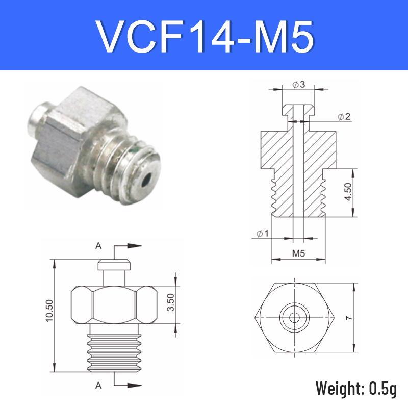 Vacuum Suction Cup Connector VM-G1 Threaded Barb Pneumatic Nozzle Adapter