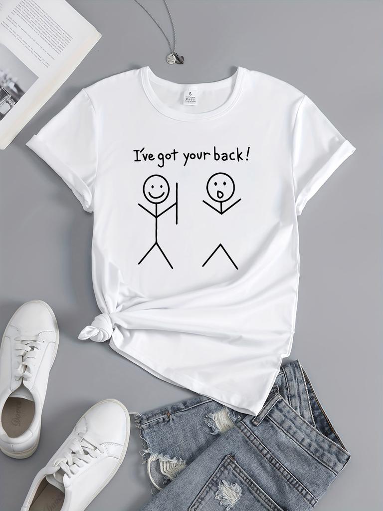 Easy and Suitable I Will Support You Pattern Printed Tshirt Soft and Comfortable Tshirt