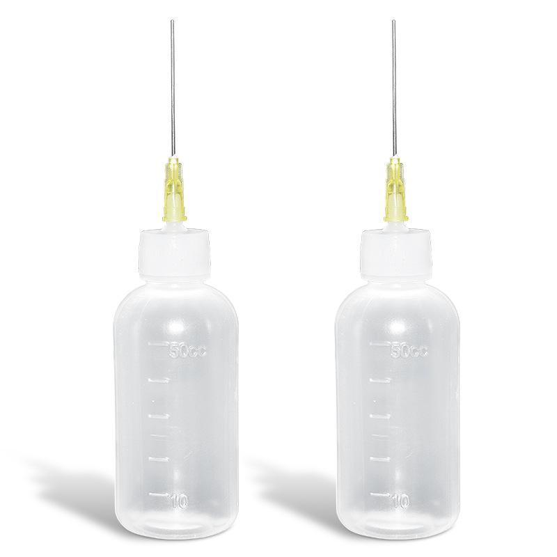 50cc Dispensing Bottle with Pointed Tip: Industrial Flux Dropper, Long Needle Glue, Plastic, Alcohol, Rosin Bottle