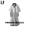 Fingercroxxit Men's Casual Summer Polo Shirt & Shorts Set