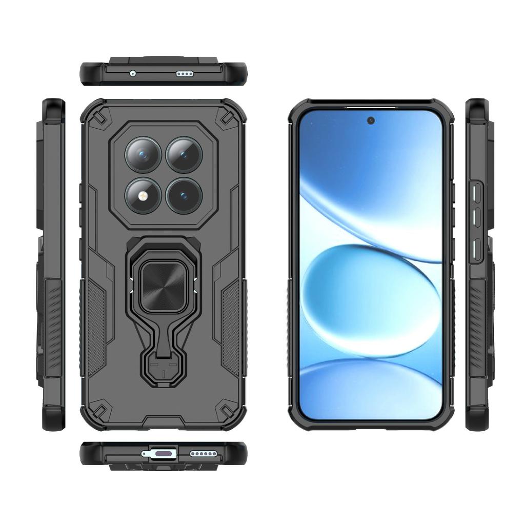 Dla Xiaomi Poco M8 Pro 5G/Redmi Note 15 Pro+ 5G (Światowy) Etui Obrotowy Pierścień Podpórka PC + TPU Odporne na Wstrząsy Pokrowiec na Telefon