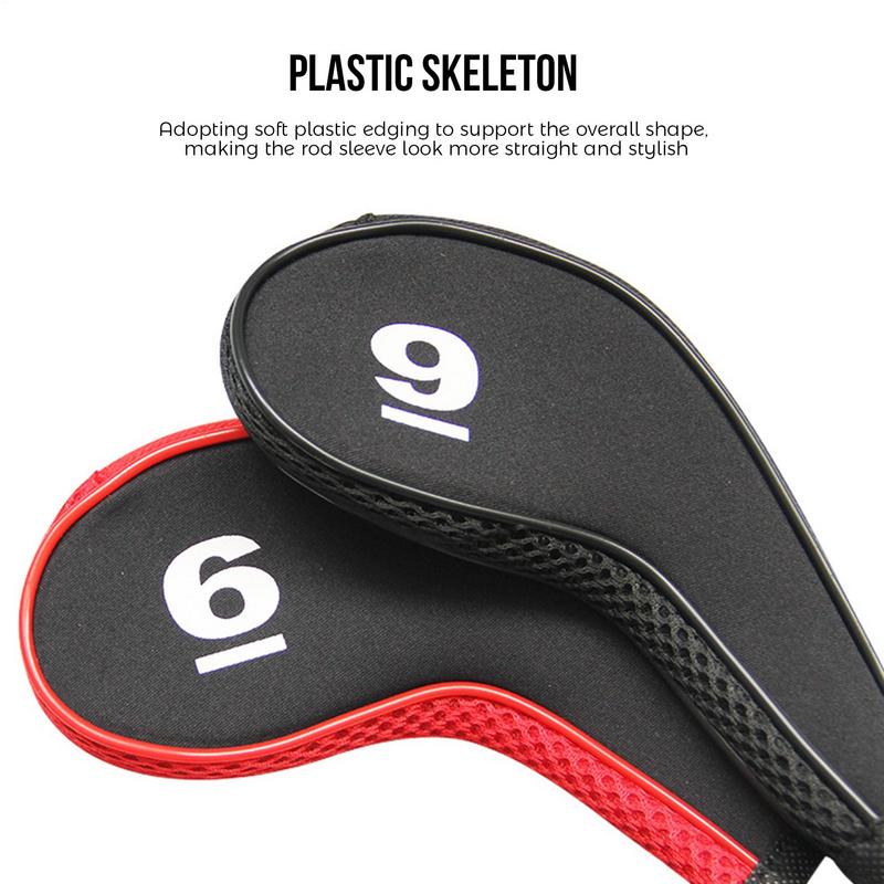 12PCS Golf Club Covers Universal Golf Head Cover Golf Club Iron Putter Protect Set Number Printed With Zipper For Men Women