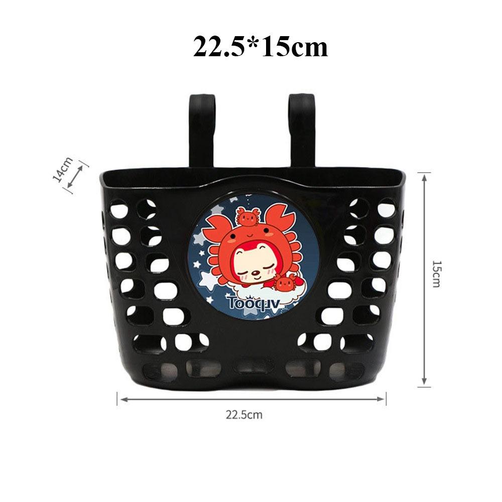 Plastic Bicycle Storage Cartoon Patten Scooter Handlebar Basket  Bike Accessories