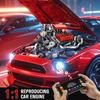 653PCS Red V8 Engine Building Blocks Set LED APP Programming Motor Drive Supercar Engine Bricks Toys for Adult Kid Gift