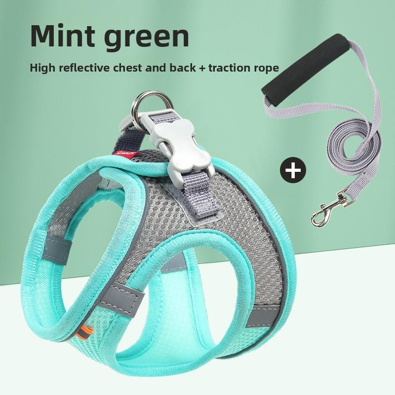Small Dog And Cat Thoracodorsal Traction Rope With Highquality Reflective Fabric For Outdoor Exercise And Training