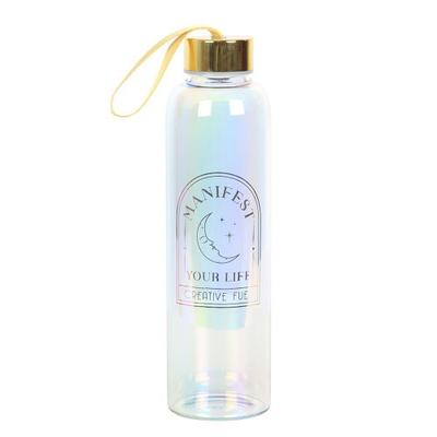Something Different Manifest Your Life Iridescent Glass 500ml Water Bottle