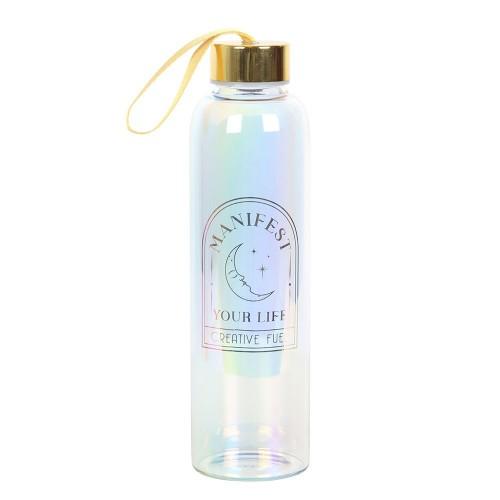 Something Different Manifestiere dein Leben Irisierendes Glas 500ml Wasserflasche