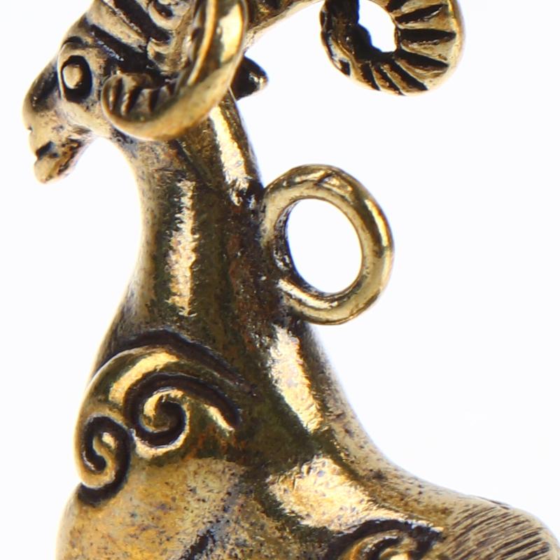 2027 Zodiac Goat Sculpture Step On Money Sheep Figurine Brass Animal Statue Desktop Ornament Wealth Fengshui Home Decor
