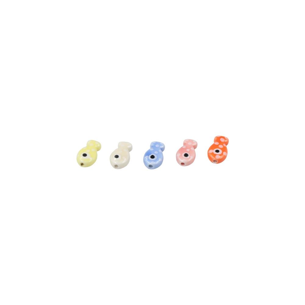 Ceramic Ceramic Spacer Loose Beads Cartoon Design Jewelry Making Material for 10Pcs Gift