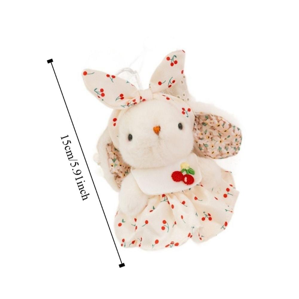 Bowknot Drooping Ear Rabbit Pendant Plush Stuffed Bag Hanging Pendant Plush Rabbit Keychain  Unisex