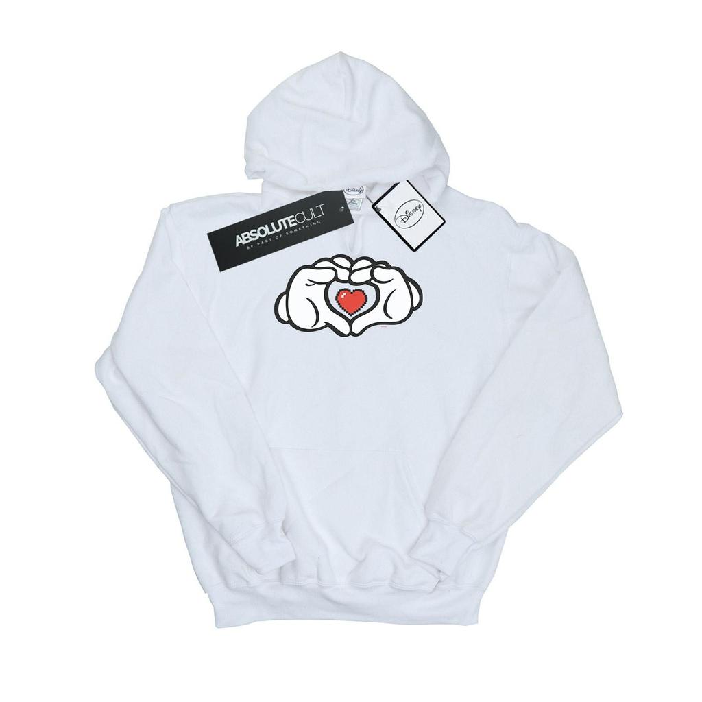 Disney Mens Mickey Mouse Heart Hands Hoodie