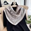 Simulation Silk Scarf Printed Large Square Scarf Women'S Fashion Cashew Nut Scarf Women'S Travel Decoration Beach Towel
