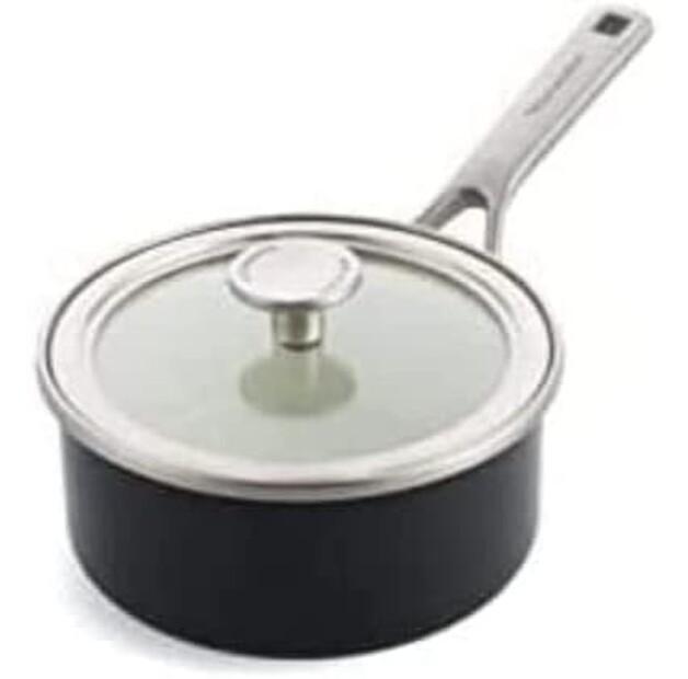 KitchenAid CC003285-001 Enameled Saucepan 16 Cm Onyx Black