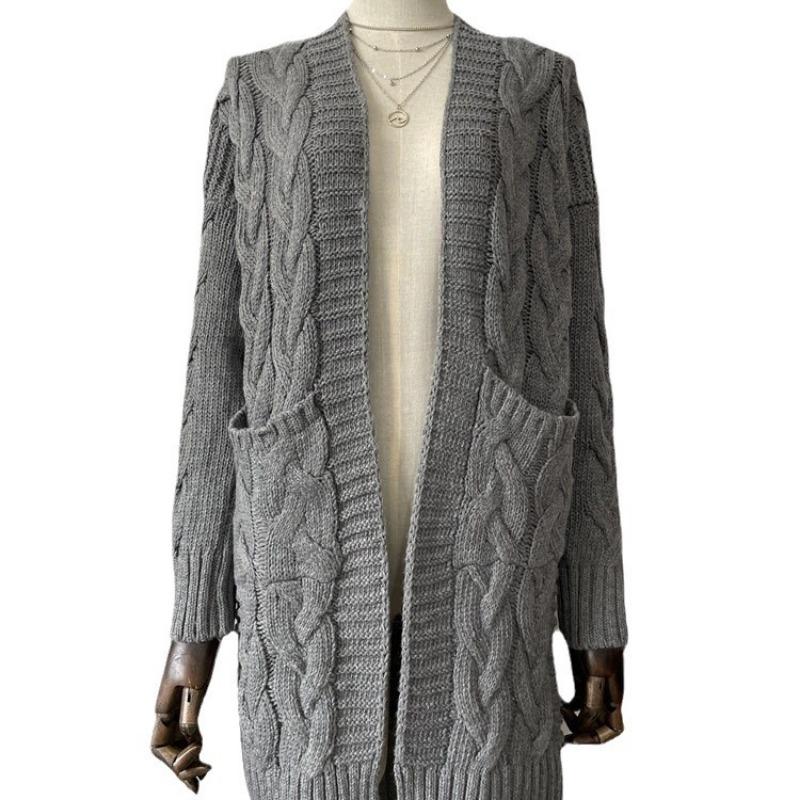 Knit Sweater,Cardigan Long Cardigan Sweater Twist Knit Sweater Women