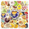 10/30/50pcs Cartoon Funny Food Cat Meme Stickers Cute Graffiti Sticker for Kids Toy DIY Fridge Notebook Phone Waterproof Decals