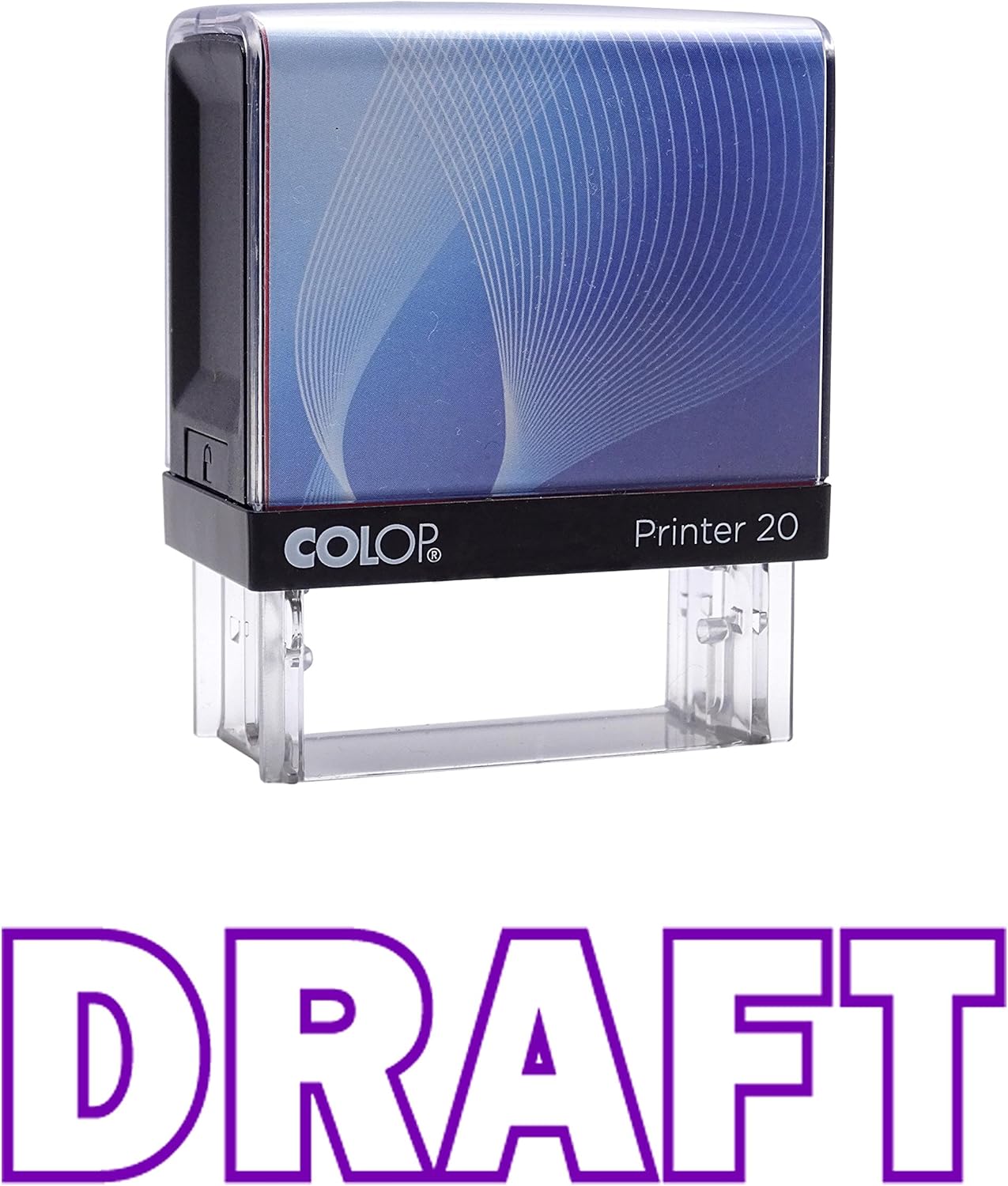 

Printtoo Самонабірний гумовий штамп - Попередньо заправлений офісний штамп - Канцелярський штамп - COLOP P20 Міні штамп - Бізнес штамп - З можливістю заправки 14 mm x 38 m Фіолетовий