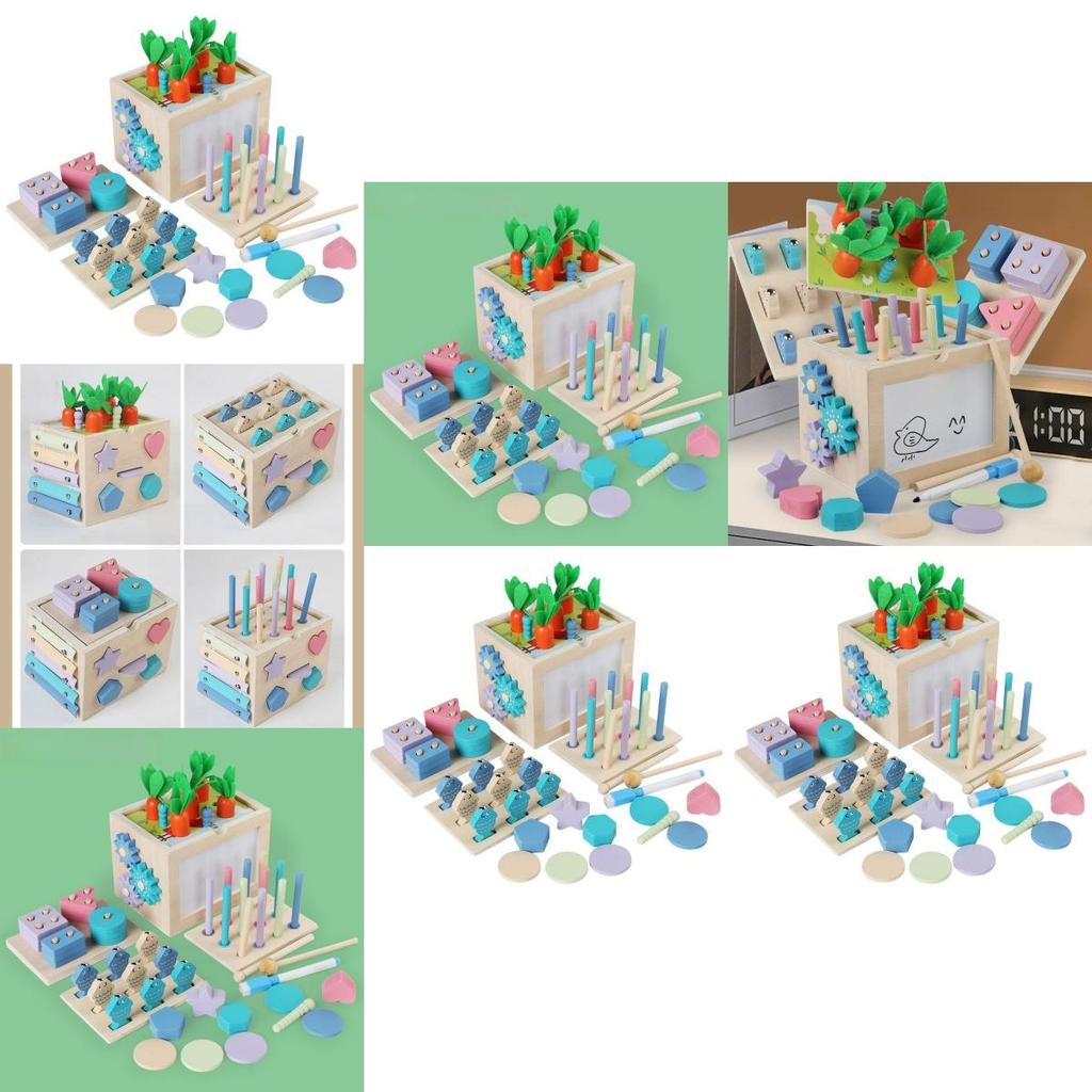 Childrens Wooden Educational Puzzle Toy With Shape Matching For Early Learning Development