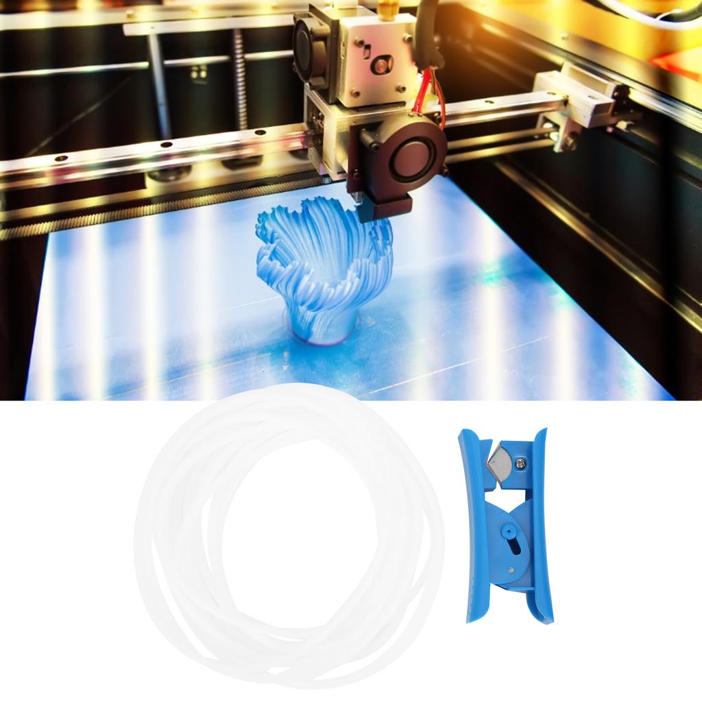 Sada řezačky PTFE trubek Hadice Trubka Bowdenová trubka Řezné nástroje pro PE PU hadici ID 2,0 mm OD 4,0 mmBílá