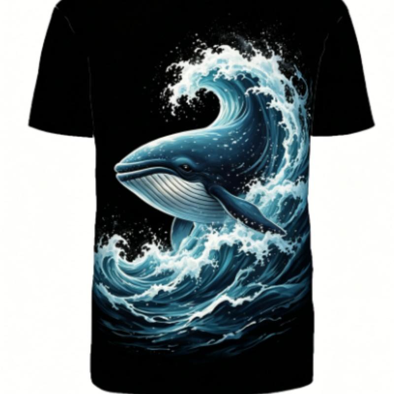 

Round neck short-sleeved T-shirt top, comfortable and breathable fabric, casual and sports style S