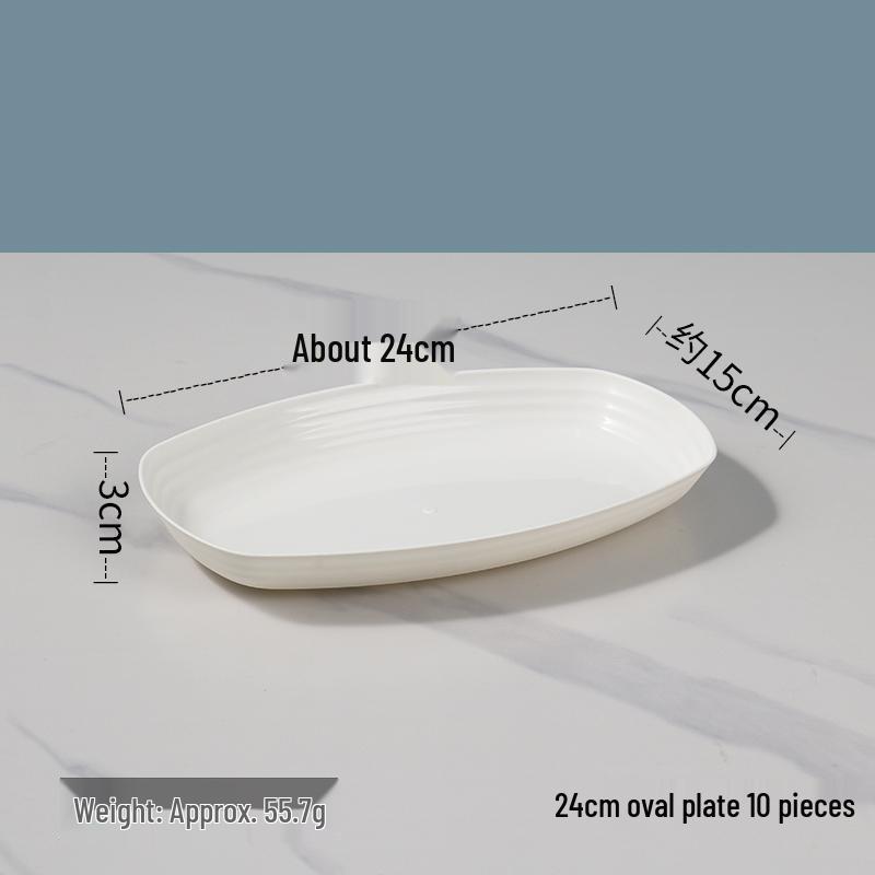 Large Round Disposable Dinner Plate - Thickened Rice Husk, Food-Grade, Ideal for Weddings & New Year Celebrations