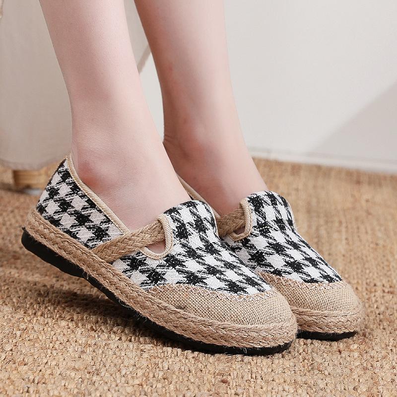 ****** New Old ******* Cloth Shoes Women's Single Shoes Ethnic Style Fisherman Shoes One Pedal S**t-soled Mother Shoes Flat-soled Comfortable