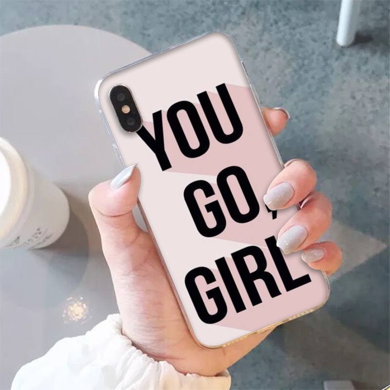 Girl Boss Pink Damen Macht Text Slogan Handyhülle für iphone 13 8 7 6 6S Plus X 5S SE 2020 XR 11 12 mini pro XS MAX