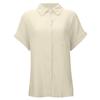 Womens Summer Fashion Color Lapel Casual Button Pocket Short Sleeved Shirt Top