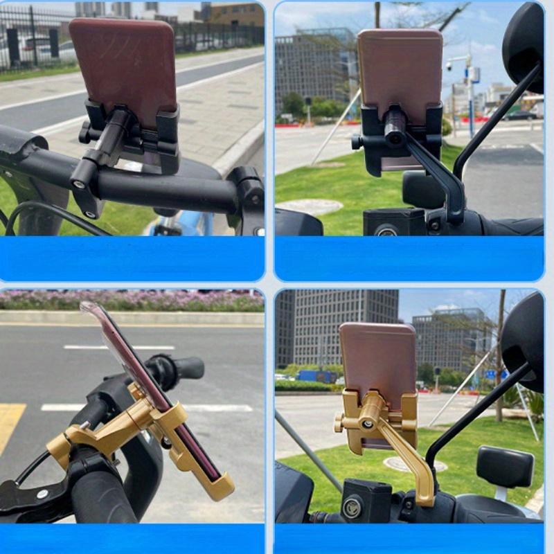 1Pc Aluminum Alloy Shock-absorbing Riding Equipment Bicycle Phone Holder Electric Bike Motorcycle Phone Clip