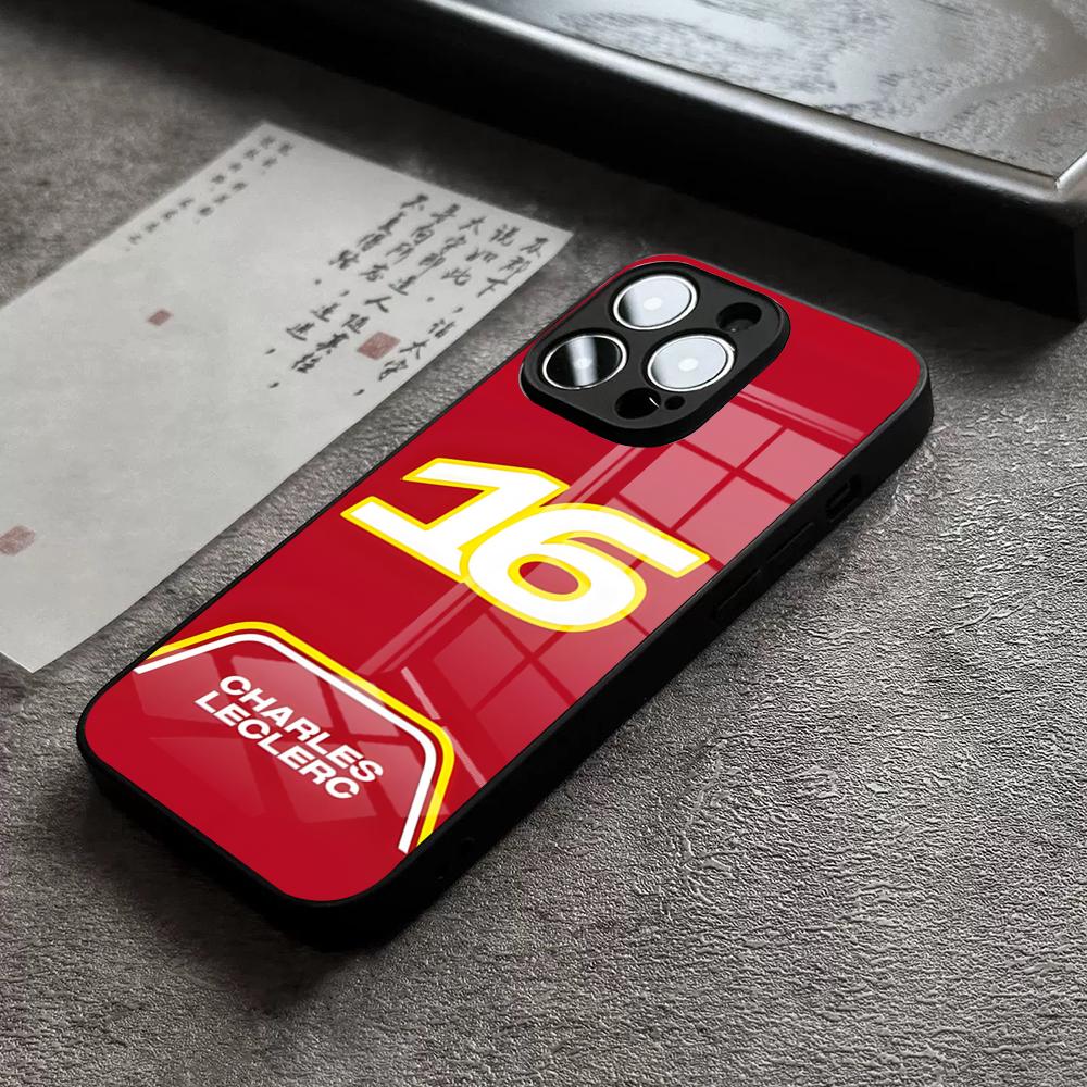 C-Charles L-Leclerc 16 Phone Case For iPhone 18 17 16 Pro Max 15 Plus 14 Pro 12 11 13 Mini X XR XS Max SE Glass Cover