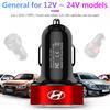 Car Charger 2 USB Ports Fast Charging Digital Display Car Accessories For Hyundai Tucson Solaris I30 Creta IX35 I40 IX20 Veloster