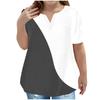 Children's Plus-size T-shirt Casual Fashion V-neck Short-sleeved Pocket Top