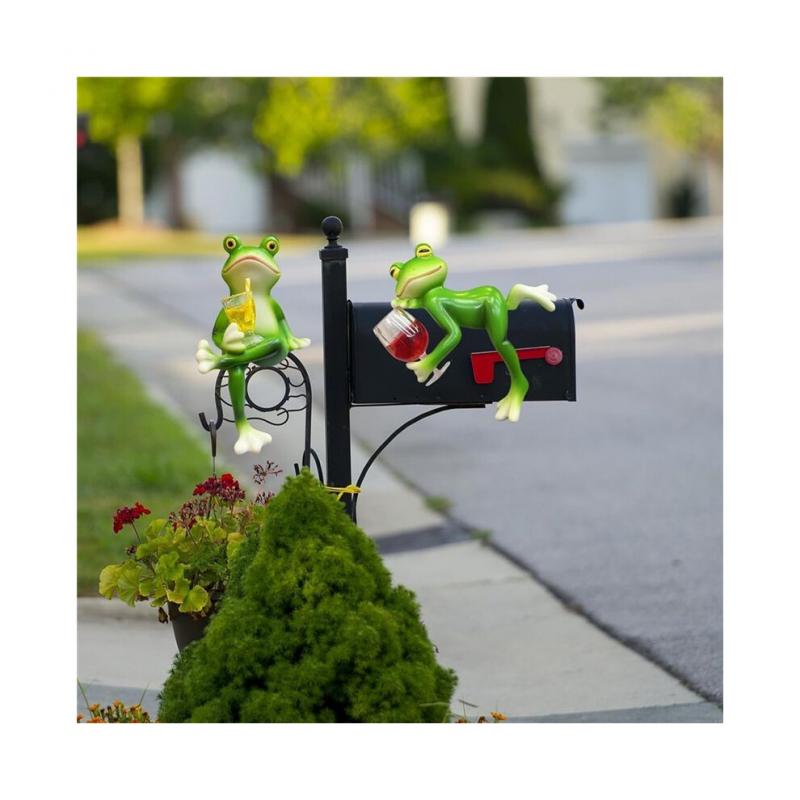 3 Stück Pflanzenfiguren, Dekoration Für Töpfe, Lustiger Getränke-Miniaturfrosch, Froschstatue, Gartendekoration, Rasenornament