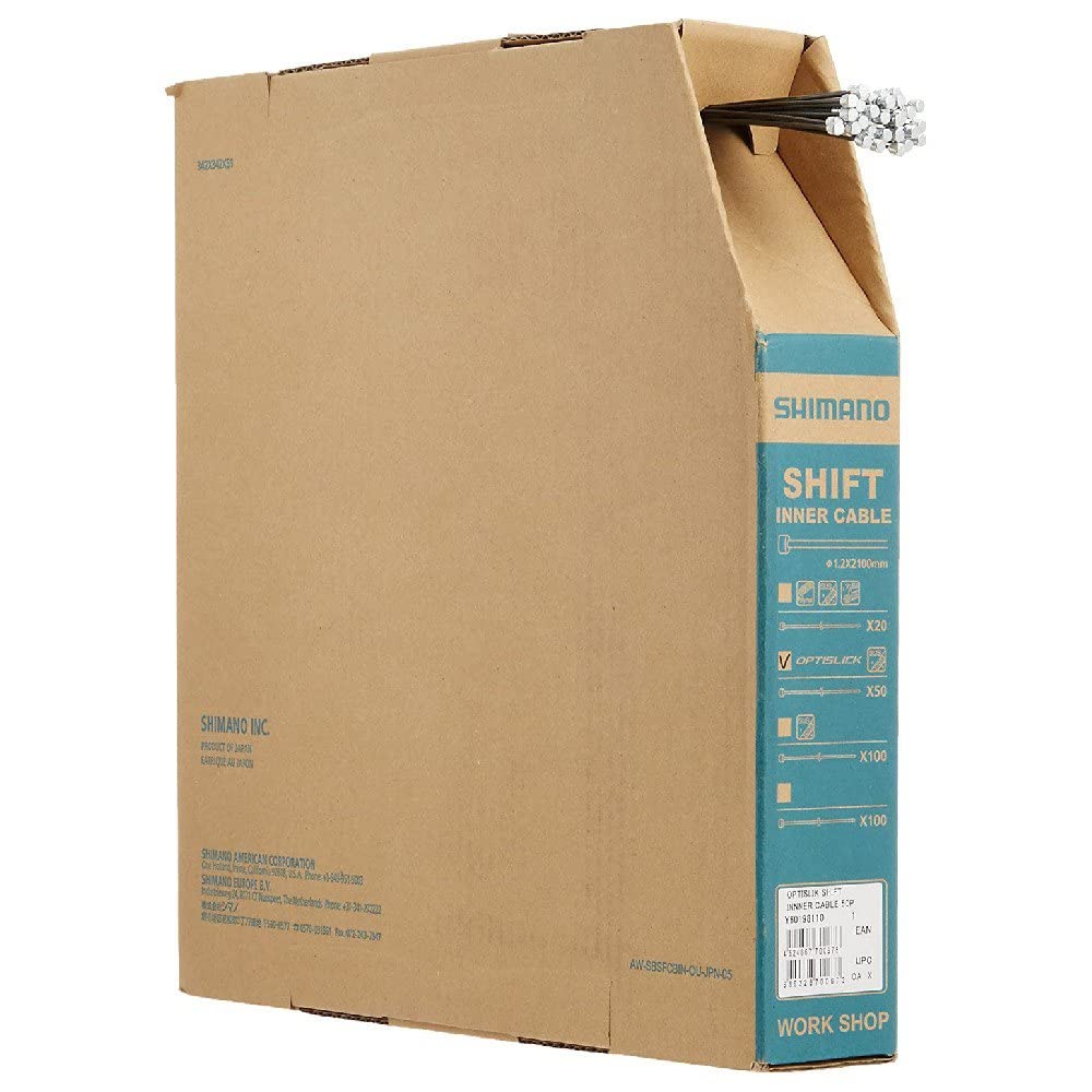 Shimano Repair Parts Shift Inner Cable Workshop Box Optislick 50 Y60198110 (SHIMANO) Cables/2100mm