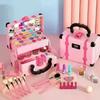 32PCS Kids Makeup Toys Girls Real Makeup Kit Washable Non-toxic Makeup Toy Set Retro Beauty Makeup