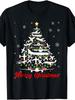 Vintage AviationThemed ChristmasRetro Airplane Tree AirplaneSnowflake DesignOneck Short Sleeve Printed Mens Tshirt