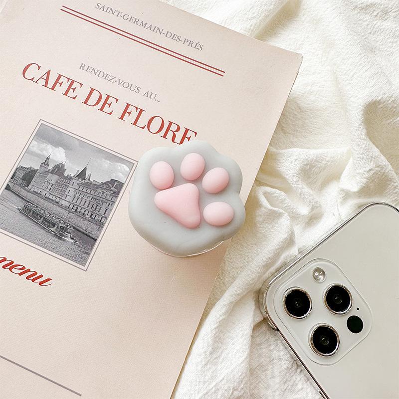 Cute Wind Mobile Phone Airbag Bracket Three-Dimensional Cat Cat Paw Piglet Pinch And Decompress Desktop Back Sticker Support Frame