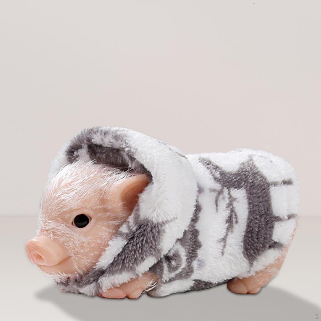 Silicone Pig Baby Piggy Doll Cute Animal Reborn Toy for Boys Girls Children