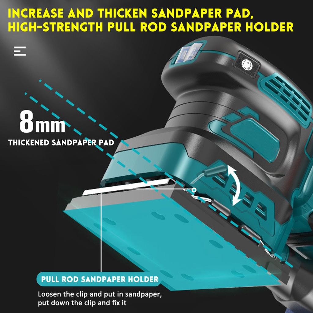 125mm Bürstenlosen Zufällige Umlaufbahn Elektrische Sander Schleifpapier Holz Schleifer Polieren Maschine Power Tools Für Makita 18V Batterie